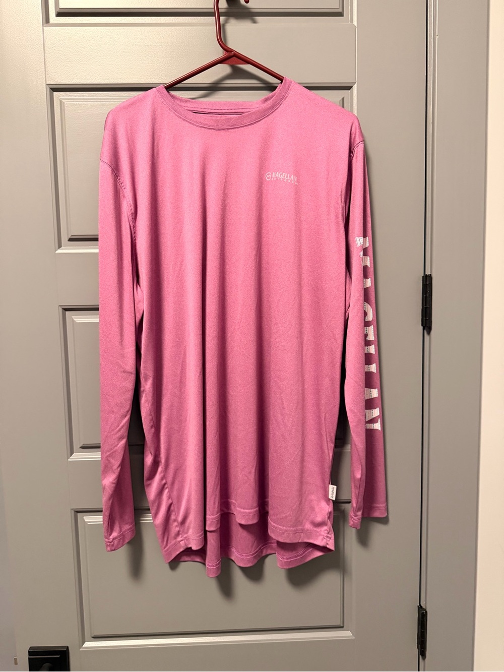 Magellan Fish Gear Top Womens Size XXL Boyfriend Fit Pink Moisture Wicking